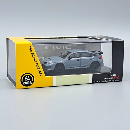 Honda Civic Type R 2023 1:64 Para szürke autó modell