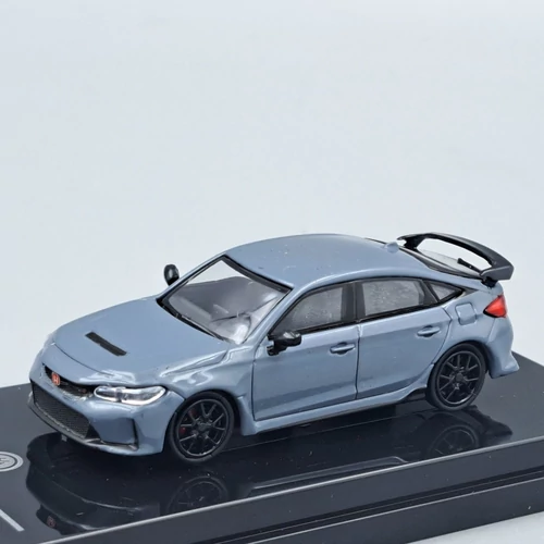 Honda Civic Type R 2023 1:64 Para szürke autó modell