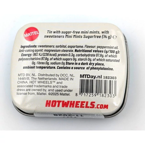 Hot Wheels cukormentes mentacukor