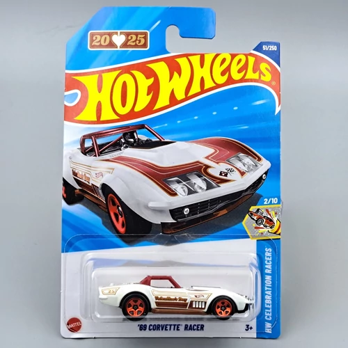 Hot Wheels - Corvette Racer 1969 1:64 autó modell, játékautó