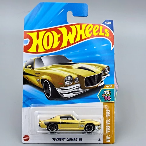 Hot Wheels - Chevy Camaro RS '70 retró autó modell, játékautó