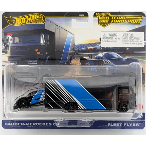 Sauber Mercedes C9 + Fleet Flyer Trailer modellautó játékautó