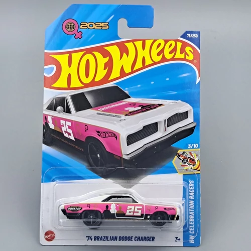 Hot Wheels - Brazilian Dodge Charger '74 retró autó modell