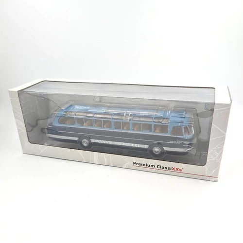 Ikarus 55 1:43 retró autóbusz modell kék Premium Classixxs