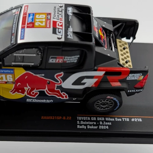 Toyota Supra DKR Hilux EVO IXO 1:43 #216 modell autó fémautó