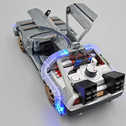 Delorean Time Machine 3. világítós Jada fém modell autó