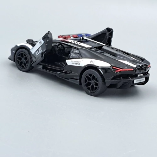 Lamborghini Revuelto rendőr Kinsmart modellautó