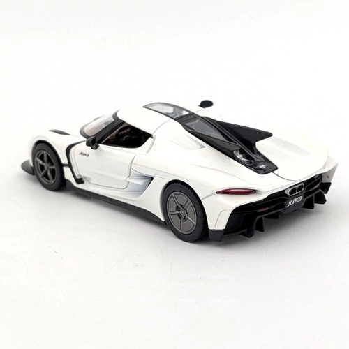 Koenigsegg Jesko Absolut Kinsmart fehér kisautó