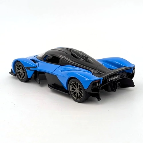 Aston Martin Valkyrie Kinsmart kék játékautó