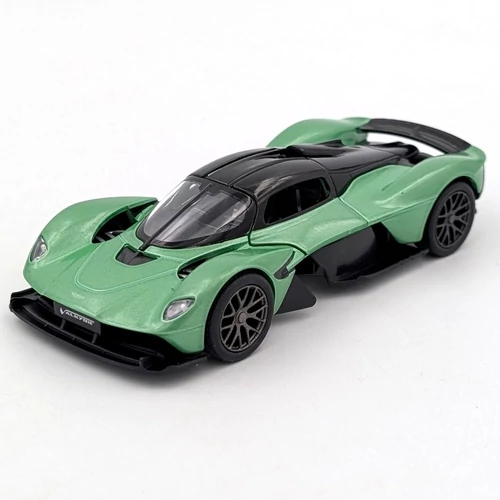 Aston Martin Valkyrie Kinsmart zöld játékautó