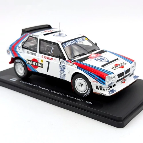 Lancia Delta S4 #7 Monte-Carlo 1986 1:24 Atlas retró versenyautó modell