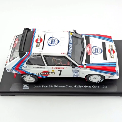 Lancia Delta S4 #7 Monte-Carlo 1986 1:24 Atlas retró versenyautó modell