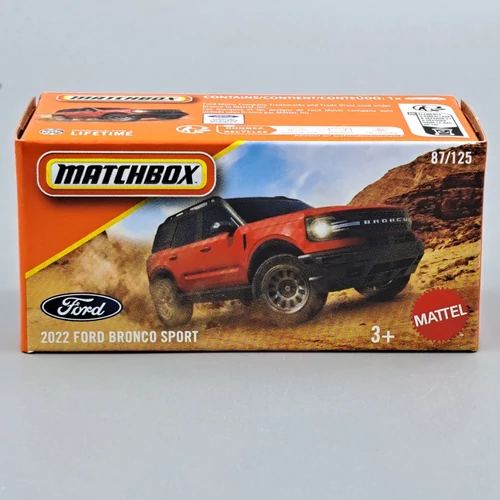 Ford Bronco Sport 1:64 Matchbox piros autó modell die cast