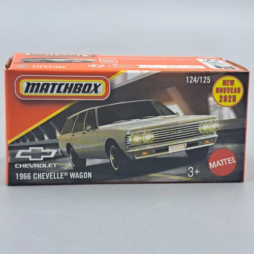 Chevrolet Chevelle Wagon 1966 Matchbox retró autó modell