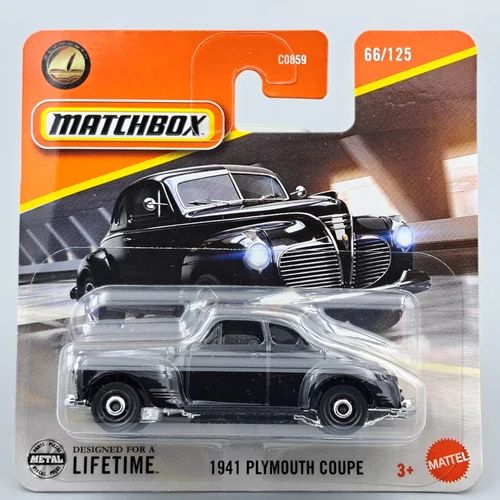Plymouth Coupe 1941 Matchbox fekete retró kisautó