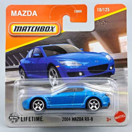 Mazda RX-8 2004 kék Matchbox modell autó modell kisautó