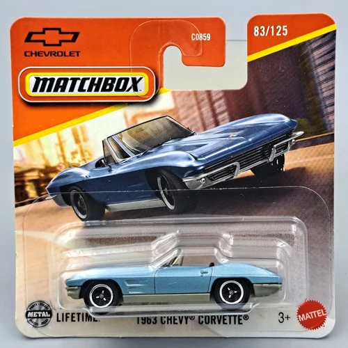 Chevy Corvette 1963 Matchbox modell retró kisautó