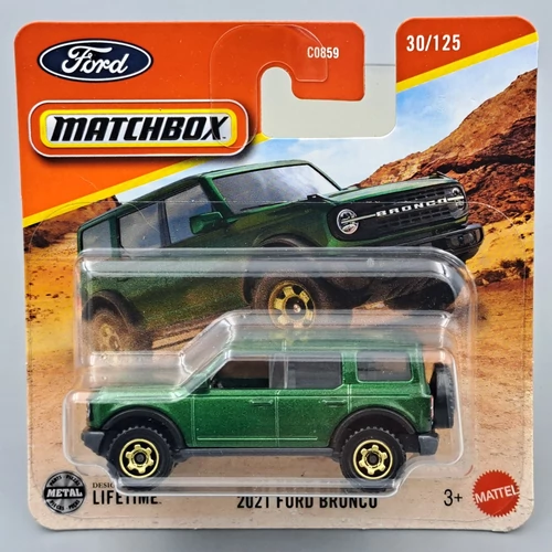 Ford Bronco 2021 zöld Matchbox modellautó