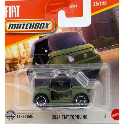 Fiat Topolino 2024 Matchbox sötétzöld kisautó