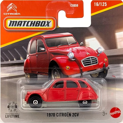 Citroen 2CV 1970 Matchbox modell piros B kisautó