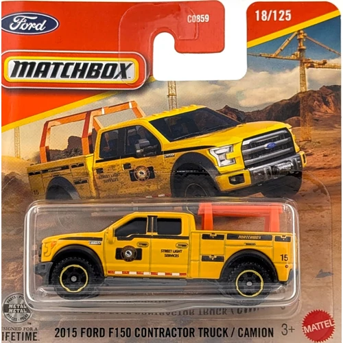 Ford F150 Contractor sárga Matchbox kisautó