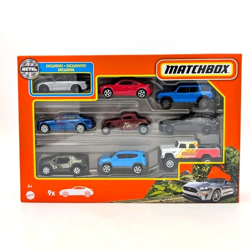 Matchbox autóválogatás 9 db-os 1:64 kisautó