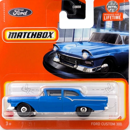 Ford Custom 300 kék 1:64 Matchbox kisautó