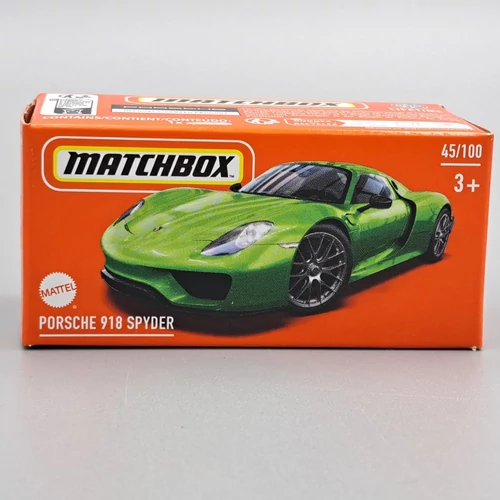  Porsche 918 Spyder 1:64 Zöld Matchbox fém autómodell