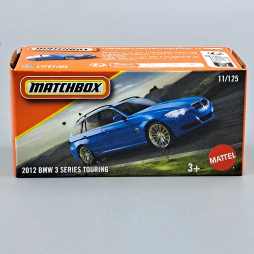BMW 3 Series Touring 1:64 kék Matchbox die cast autó modell