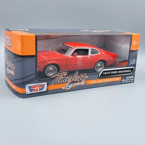 Ford Maverick 1974 1:24 Motor Max piros autó modell
