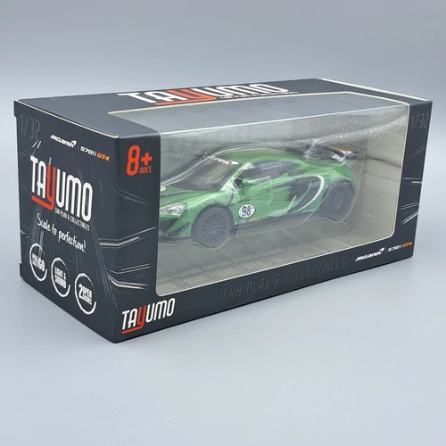 McLaren 570S GT4 zöld 1:32 Tayumo autó modellautó