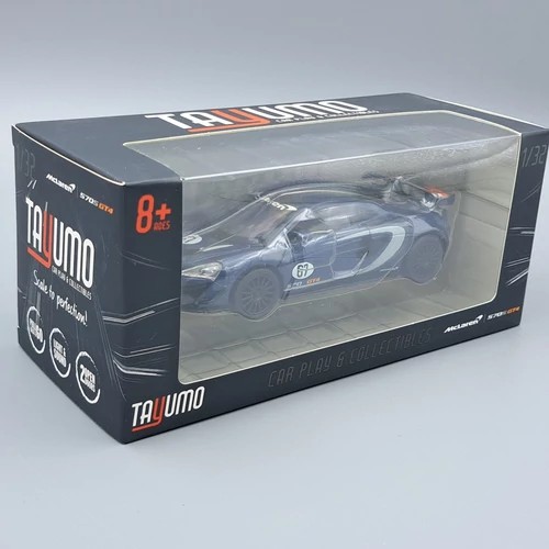 McLaren 570S GT4 kék 1:32 Tayumo fémautó modell