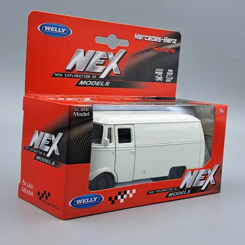 Mercedes-Benz L319 panel van fehér Welly retró modellautó