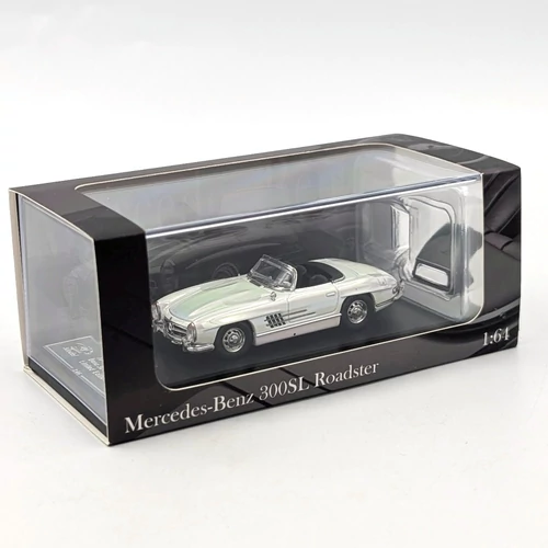 Mercedes Benz 300SL Roadster 1:64 fehér autó modell