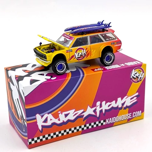 Datsun 510 Wagon 4x4 1:64 Mini Gt //210 fém autó modell