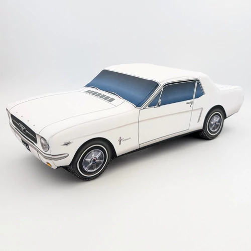 Plüss Ford Mustang Coupe 1964 fehér