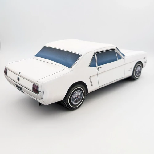 Plüss Ford Mustang Coupe 1964 fehér