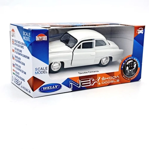 Skoda Octavia Welly fehér fémautó