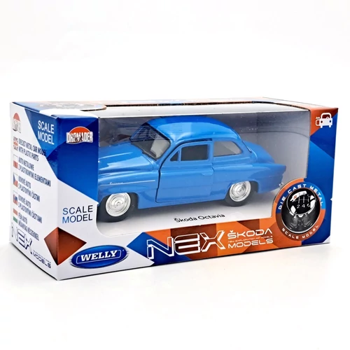 Skoda Octavia Welly kék autómodell