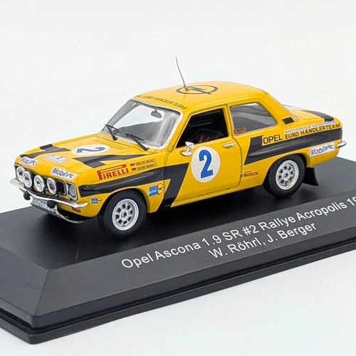 Opel Ascona 1.9SR 1975 1:43 Röhrl/Berger retró versenyautó