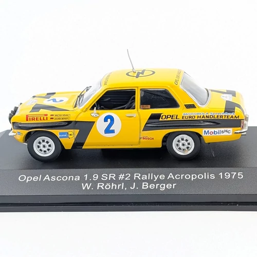 Opel Ascona 1.9SR 1975 1:43 Röhrl/Berger retró versenyautó