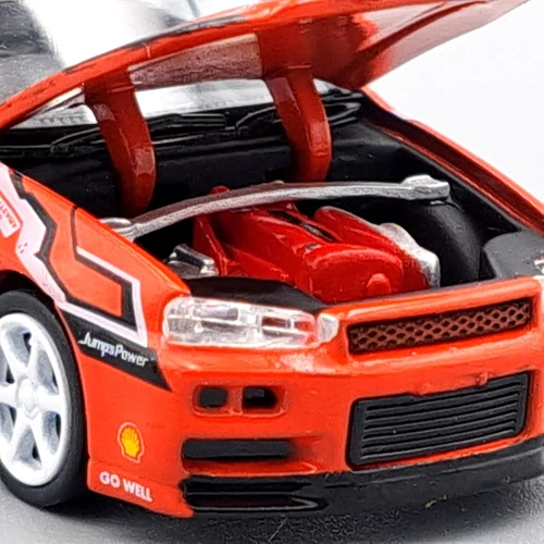 Nissan Stagea R34 1:64 PopRace fém modell autó