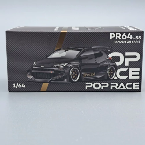 Toyota Yaris Pandem GR 2023 1:64 fekete fém modell autó