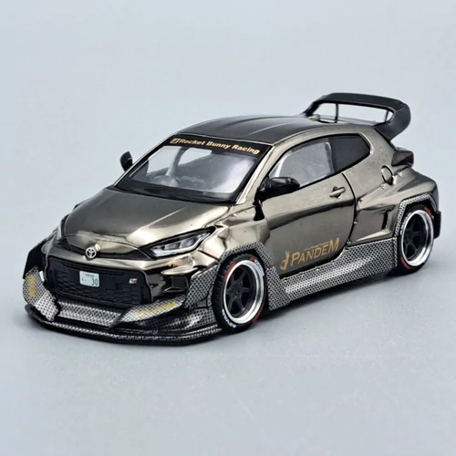 Toyota Yaris Pandem GR 2023 1:64 fekete fém modell autó