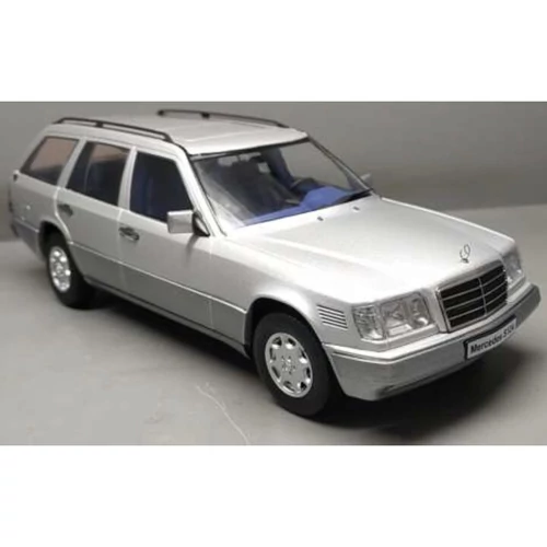 Mercedes E-Class S124 T Triple 9 ezüst retró fém modellautó