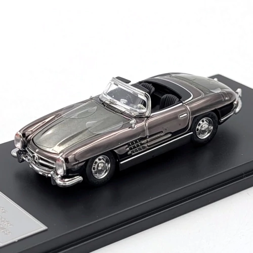  Mercedes Benz 300SL Roadster 1:64 szürke retró modell autó