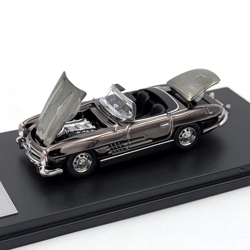  Mercedes Benz 300SL Roadster 1:64 szürke retró modell autó