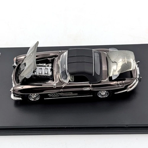  Mercedes Benz 300SL Roadster 1:64 szürke retró modell autó