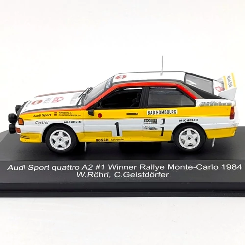Audi Sport Quattro A2 1984 1:43 W.Röhrl retró versenyautó modell