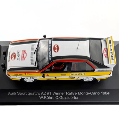 Audi Sport Quattro A2 1984 1:43 W.Röhrl retró versenyautó modell